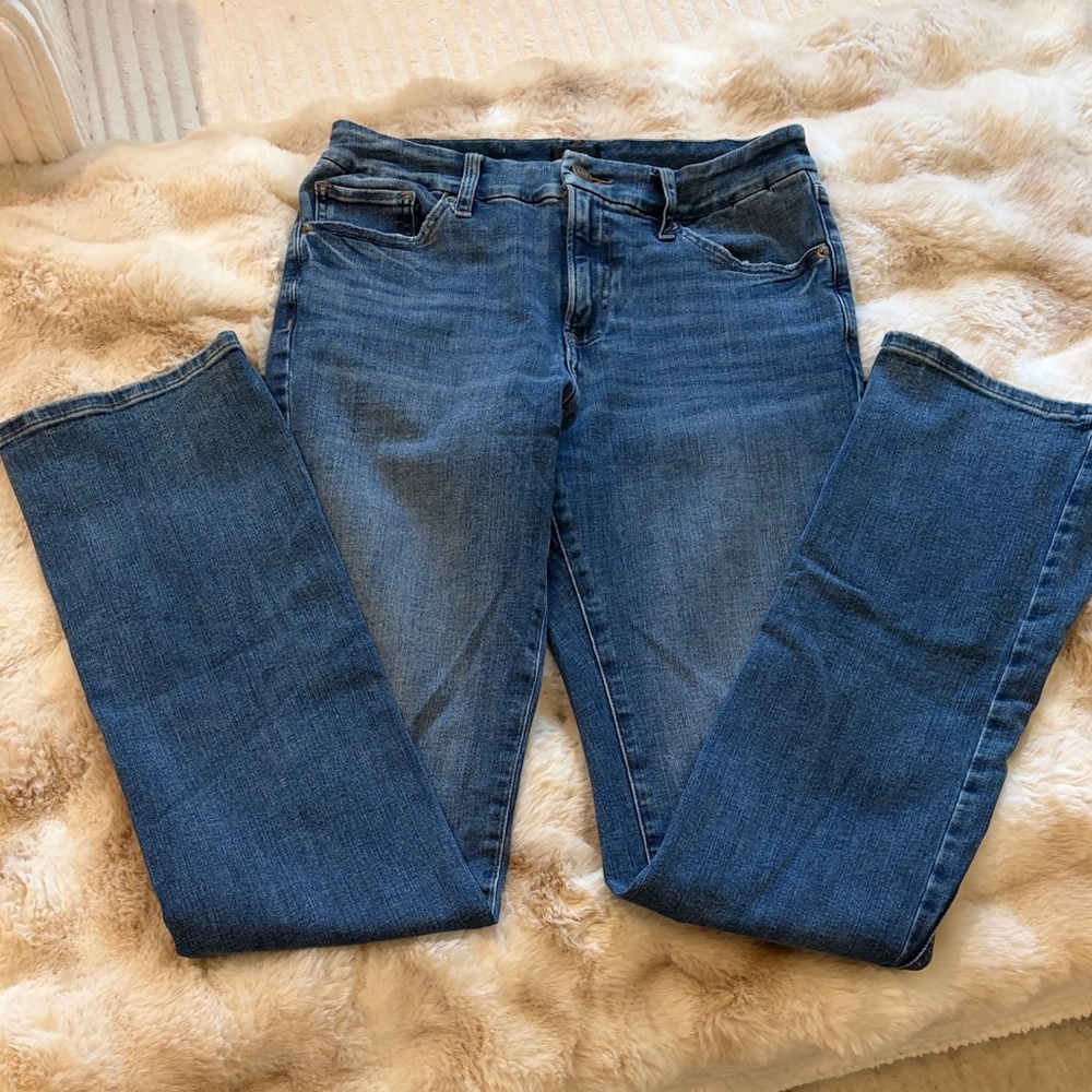 Express skyscraper mid rise ultra hyper stretch Women's Blue Denim Jeans size M
